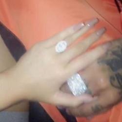 Kylie Jenner and Tyga's rings (c) Snapchat