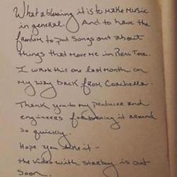 Lana Del Rey note (c) Instagram 
