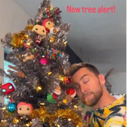 Lance Bass puts up 35 Christmas trees every year