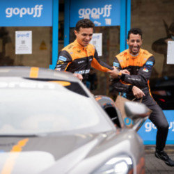 Lando Norris and Daniel Ricciardo drove around London delivering GoPuff orders in a McLaren