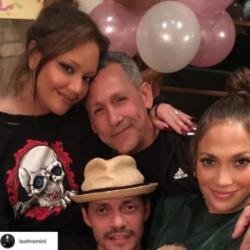 Leah Remini, Angelo Pagan, Marc Anthony and Jennifer Lopez (c) Instagram 