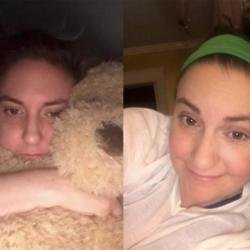 Lena Dunham before and after hysterectomy (c) Instagram