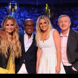 Louis Walsh with his fellow US X Factor judges