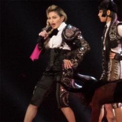 Madonna on stage at The O2