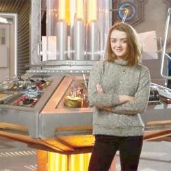 Maisie Williams in the TARDIS