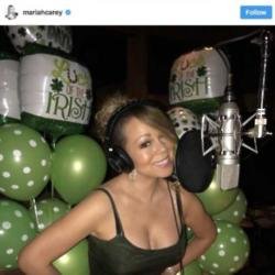 Mariah Carey in the studio (c) Instagram 