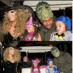 Mariah Carey and Nick Cannon at Halloween (c) Instagram