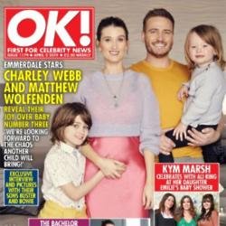 Matthew Wolfenden and Charley Webb on the cover of OK! magazine