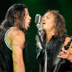 Metallica's Rob Trujillo and Kirk Hammett 