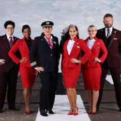 Michelle Visage stars in Virgin Atlantic's publicity campaign for the company's new inclusivity drive