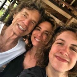 Mick Jagger, Luciana Gimenez Morad and Lucas Jagger [Instagram]