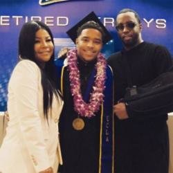 Misa Hylton with Justin Combs and Puff Daddy (c) Twitter