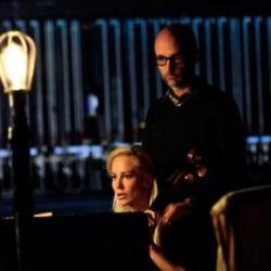 Moby and Louise Linton filming Intruder