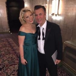 Natalie Coyle and Duncan Bannatyne at the British Heart Foundation event