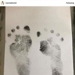 Nathan Followill's baby son's footprints (c) Instagram 