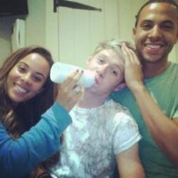 Niall Horan with Rochelle and Marvin Humes