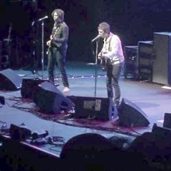 Noel Gallagher on stage at Teenage Cancer Trust show