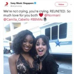 Normani Kordei and Camila Cabello (c) Sony Music Singapore Twitter