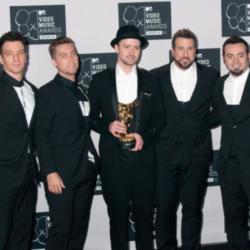 Justin Timberlake with his 'NSYNC bandmates