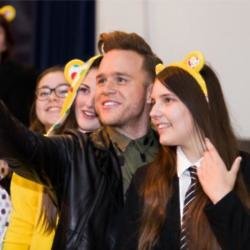 Olly Murs at Notley High School for Children in Need