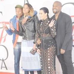 Pharrell Williams, Helen Lasichanh, Kim Kardashian and Kanye West
