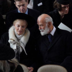 Prince and Princess Michael of Kent secretly grieved over the shock death of their financier son-in-law as they attended King Constantine of Greece’s memorial service