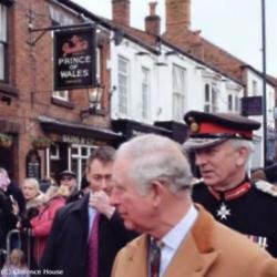 Prince Charles at the Prince of Wales pub (c) Clarence House