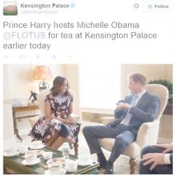 Prince Harry and Michelle Obama (c) Twitter