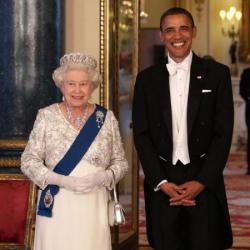 Queen Elizabeth and President Barack Obama