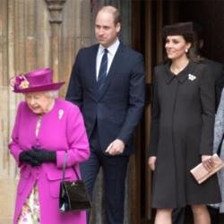 Queen Elizabeth, Prince William and Duchess Catherine