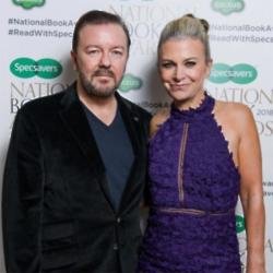 Ricky Gervais and Jane Fallon at the National Book Awards 