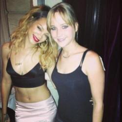 Rihanna and Jennifer Lawrence