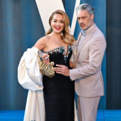 Rita Ora and her boyfriend Taika Waititi at the Vanity Fair Oscar Party