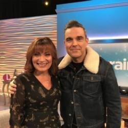 Robbie Williams with Lorraine Kelly