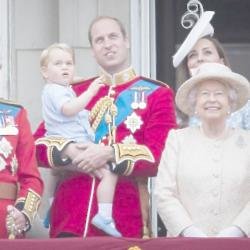 Duke and Duchess of Cambridge and Queen Elizabeth II