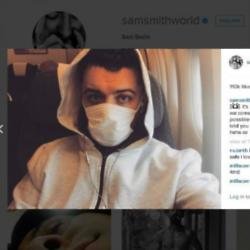 Sam Smith wearing surgical mask (c) Instagram