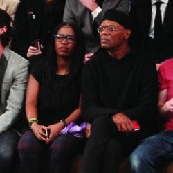 Samuel L. Jackson at the Superdry AW14 catwalk event as part of London Collections: Men