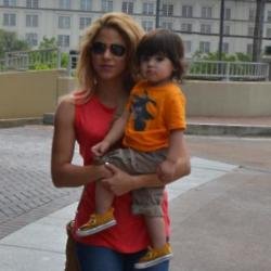 Shakira with her eldest son Milan