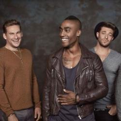 Simon Webbe with his Blue bandmates Duncan James, Anthony Costa and Lee Ryan 