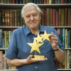 Sir David Attenborough with his TV Choice Award
