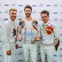 Take That receive award from The O2