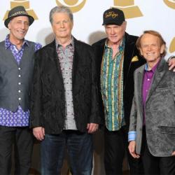 The Beach Boys with Brian Wilson (second left)