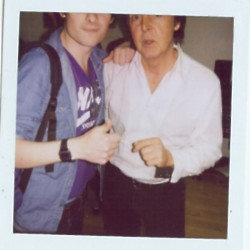 Tom Speight's polaroid from his meeting with Sir Paul McCartney