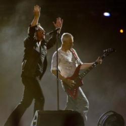 U2 performing live 