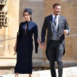 Victoria and David Beckham at the royal wedding