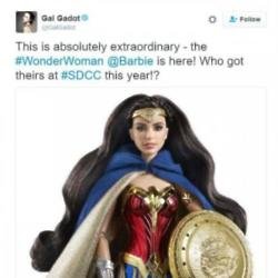 Wonder Woman Barbie [Gal Gadot's Twitter]