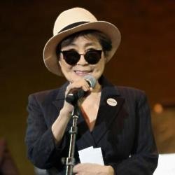 Yoko Ono at the UNICEF #IMAGINE campaign launch