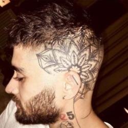 Zayn Malik head tattoo (c) Instagram 