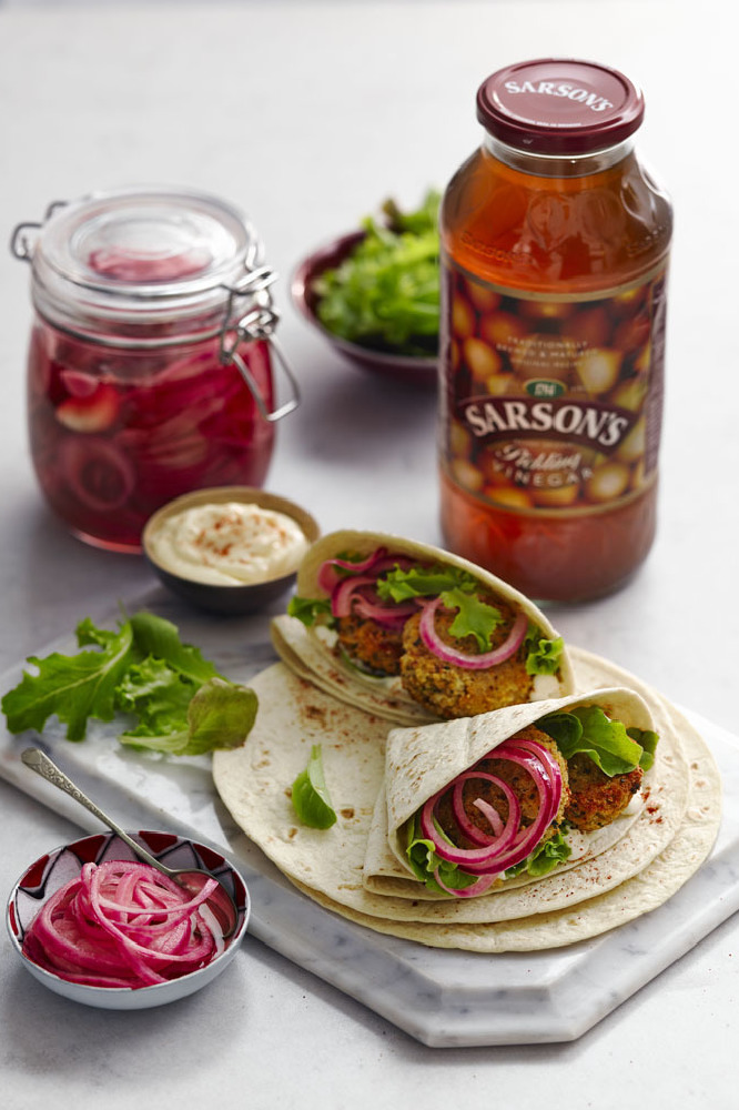 Chilli Bean Bite Wrap With Pickled Red Onion