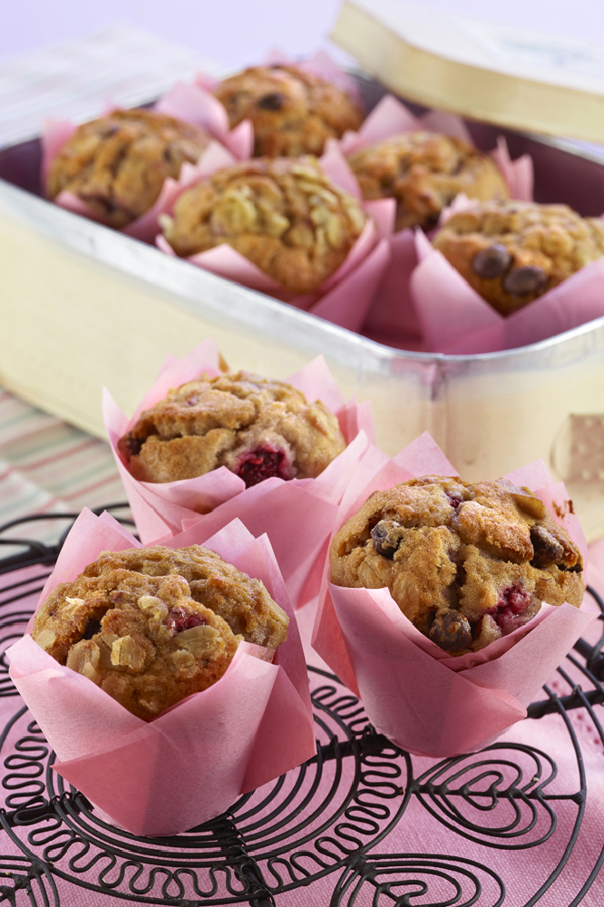 Raspberry & Chocolate Chip Mini Muffins